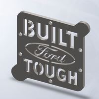 "BUILT FORD TOUGH" coffee art stencil - Thumbnail 1