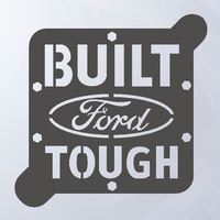 "BUILT FORD TOUGH" coffee art stencil - Thumbnail 2