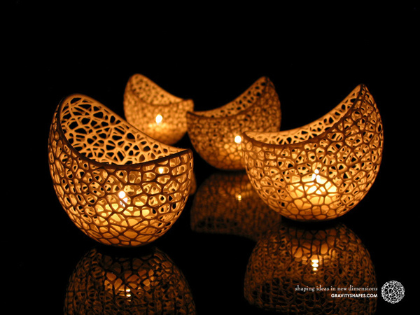 Filigree double wall tealight holder