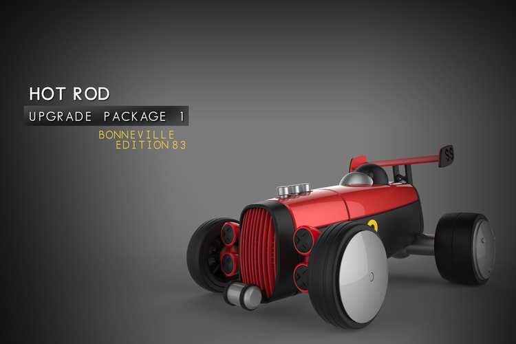 UPGRADE PACK 1 for the Modular HOT ROD designer toy 3D Print 146778