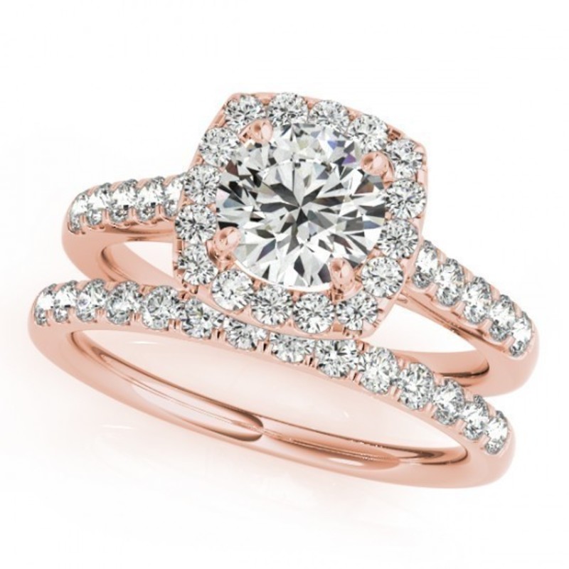 3D Jewelry CAD Model Wedding  Bridal Ring Set In STL Format