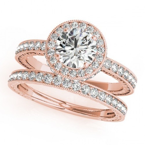 Jewelry 3D CAD Model Beautiful Bridal Ring Set
