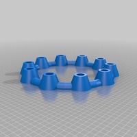 Small LED round Candle holder ring no rings round candles 3D Printing 14697