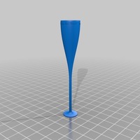 Small happy new year champagne glass 3D Printing 14698