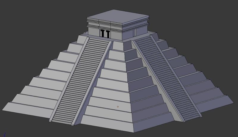 Ancient Mayan Pyramid- Temple of Kulkulcan - Pinshape