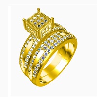 Small 3D CAD Model For Bridal Ring Set In STL Format 3D Printing 147616