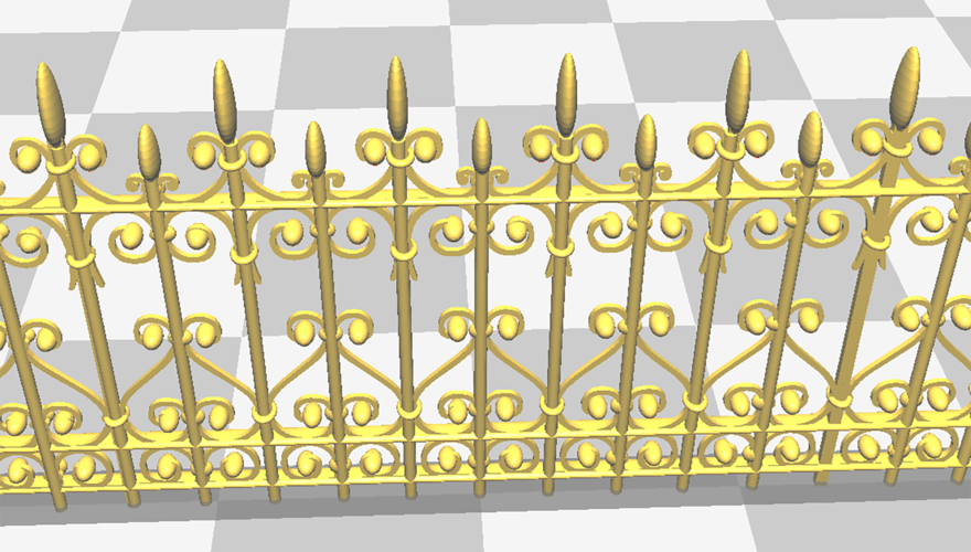 iron fence 3D Print 147630
