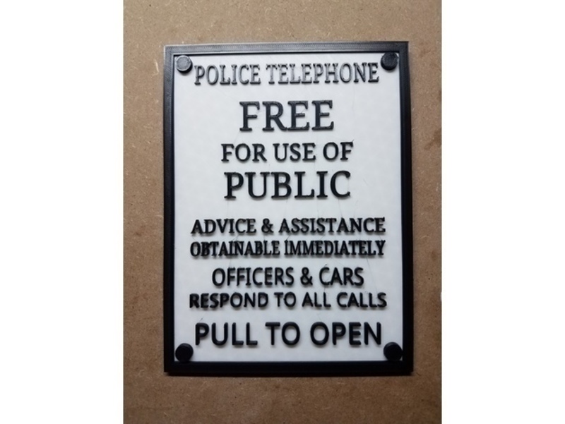 Tardis Door Sign