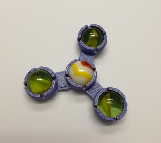 Fidget Spinner with glas marble bearing