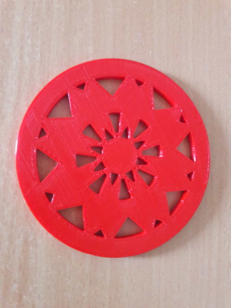 Coaster with star pattern