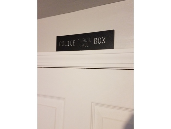 POLICE BOX sign 3D Print 147759