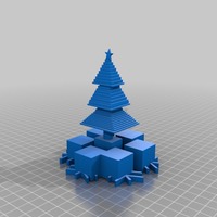 partly minecraft christmas tree with presents - Thumbnail 2