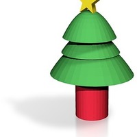 Small cartoon christmas tree 3D Printing 14780