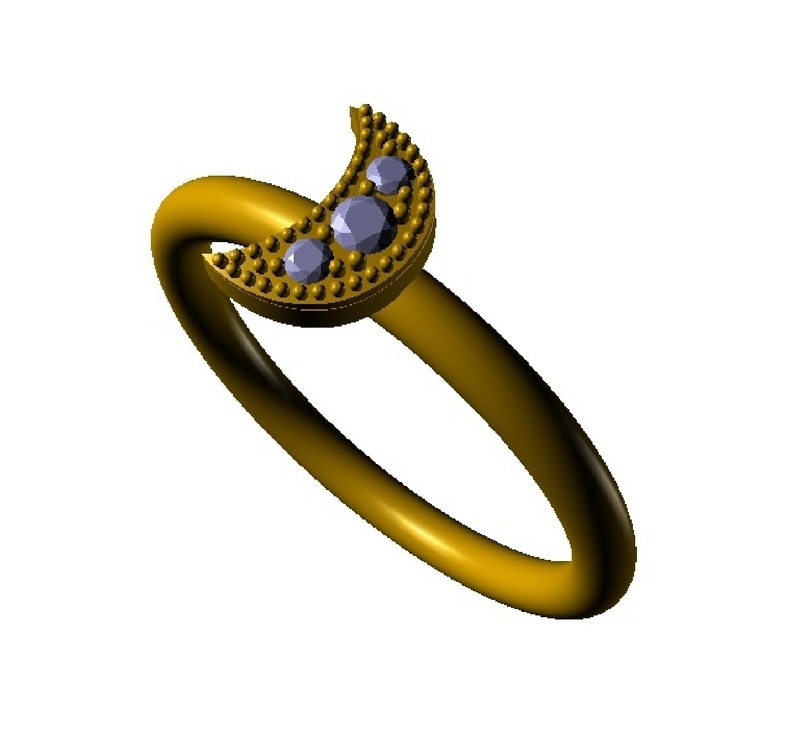 Jewelry 3D CAD Model For Wedding Ring In STL Format
