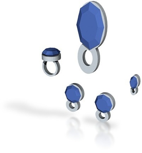 lara blue with resized smaller ring 3D Print 14785