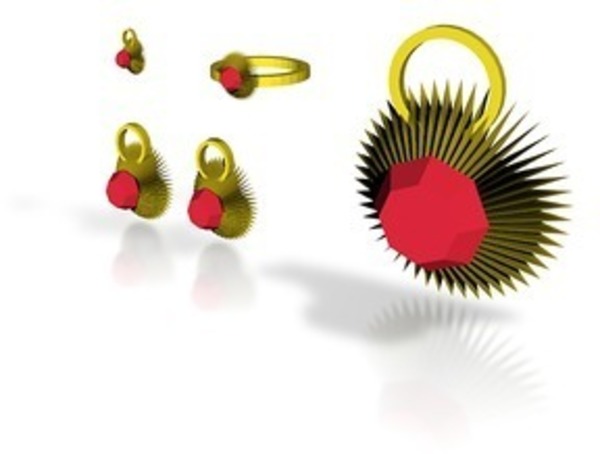 fire star jewelry set