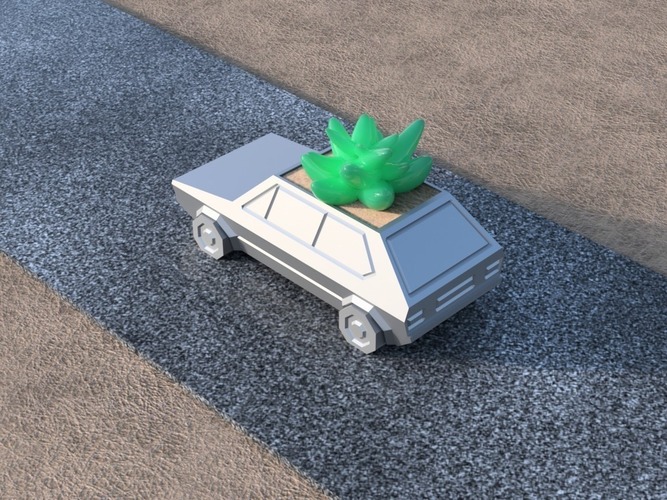 Volkswagen Golf GTI - Low Poly Planter 3D Print 147941