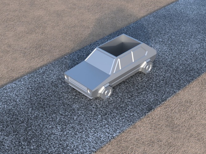 Volkswagen Golf GTI - Low Poly Planter 3D Print 147946