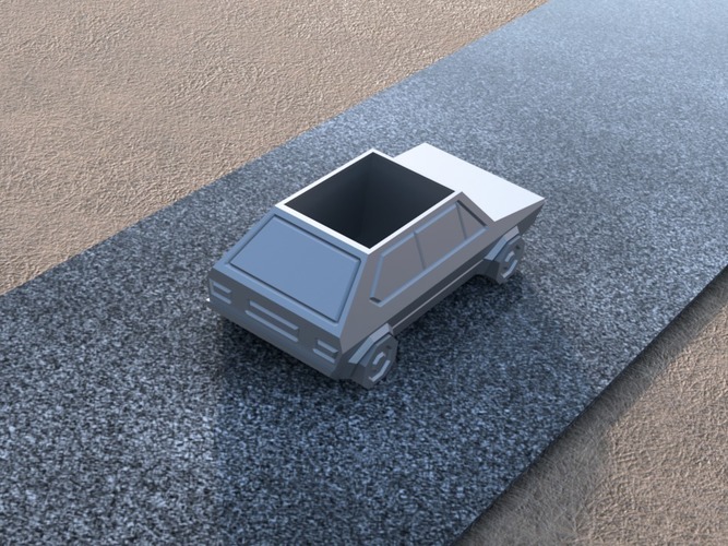 Volkswagen Golf GTI - Low Poly Planter 3D Print 147948