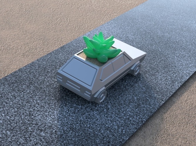 Volkswagen Golf GTI - Low Poly Planter 3D Print 147949