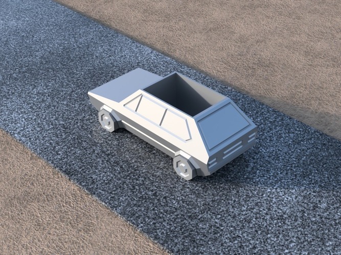 Volkswagen Golf GTI - Low Poly Planter 3D Print 147950
