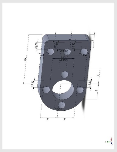 8mm Lead screw nut bracket 3D Print 147976