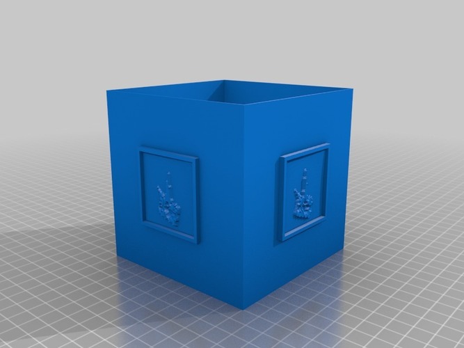 My Customized Custom Cube with Lithopanes box lid 3D Print 14811