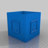 Small My Customized Custom Cube with Lithopanes box lid 3D Printing 14811