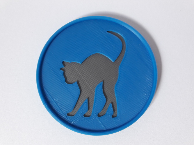 Cat Coaster 3D Print 148114