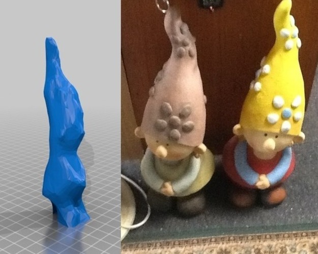 blank colour gnome scanned with 123d catch edited with tinkercad
