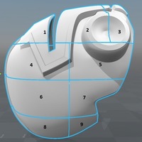 Blood Dragon Helmet Mass Effect 2 - Thumbnail 3