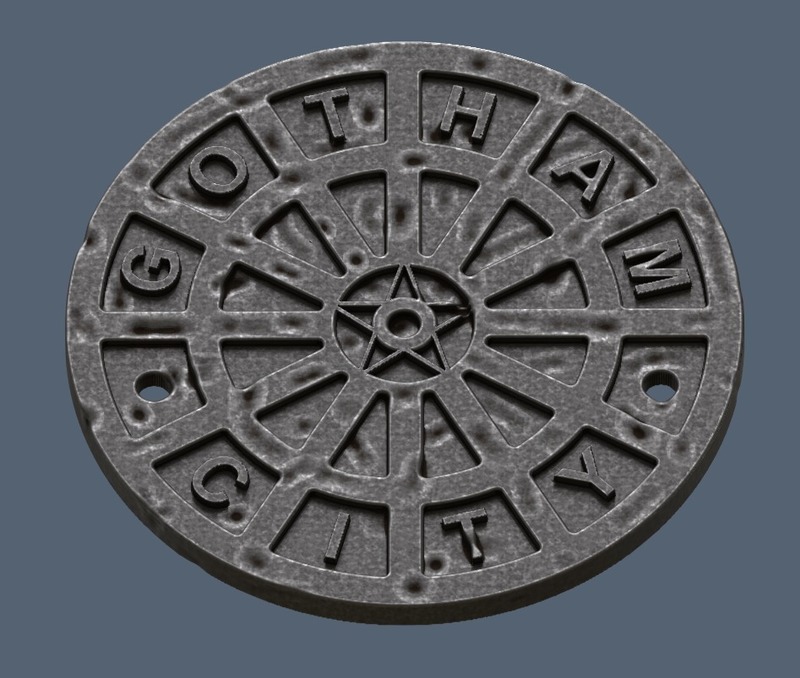 Gotham City Manhole Cover Coaster (Batman)