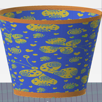 Small swirlyfli butterfly vase 3D Printing 148199