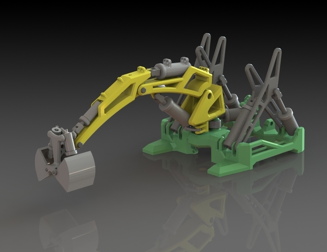 Hydraulic Excavator 3D Print 148217