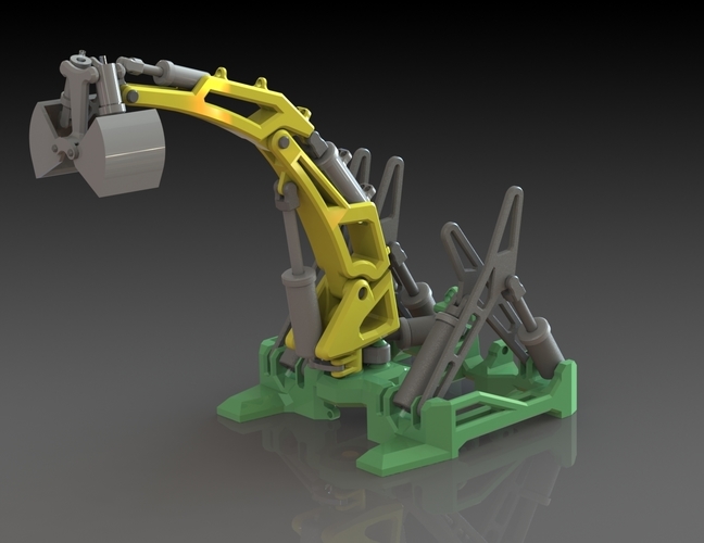 Hydraulic Excavator 3D Print 148218