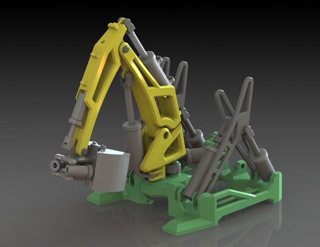 Hydraulic Excavator 3D Print 148219