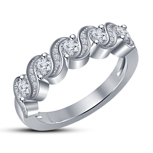 Beautiful Wedding Ring 3D CAD Model In STL Format 3D Print 148233