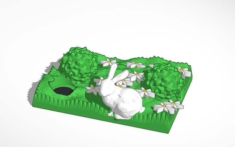 spring bunny with hole 3D Print 14833