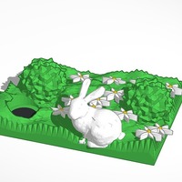 Small spring bunny with hole 3D Printing 14833