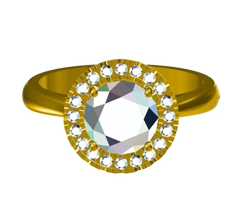 New 3D Jewelry CAD Model For Engagement Ring