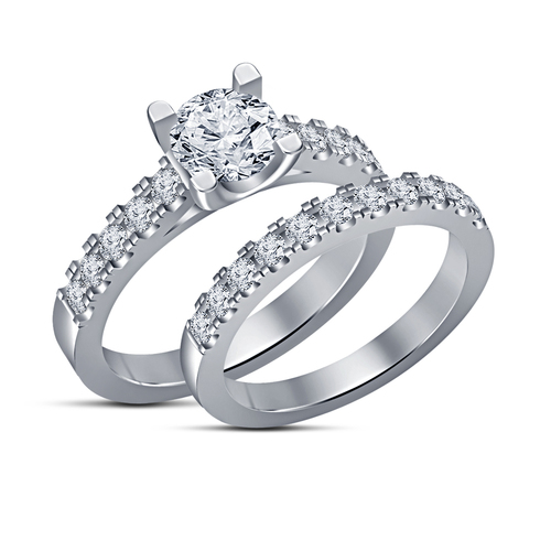 Jewelry 3D CAD Model Beautiful Bridal Ring Set