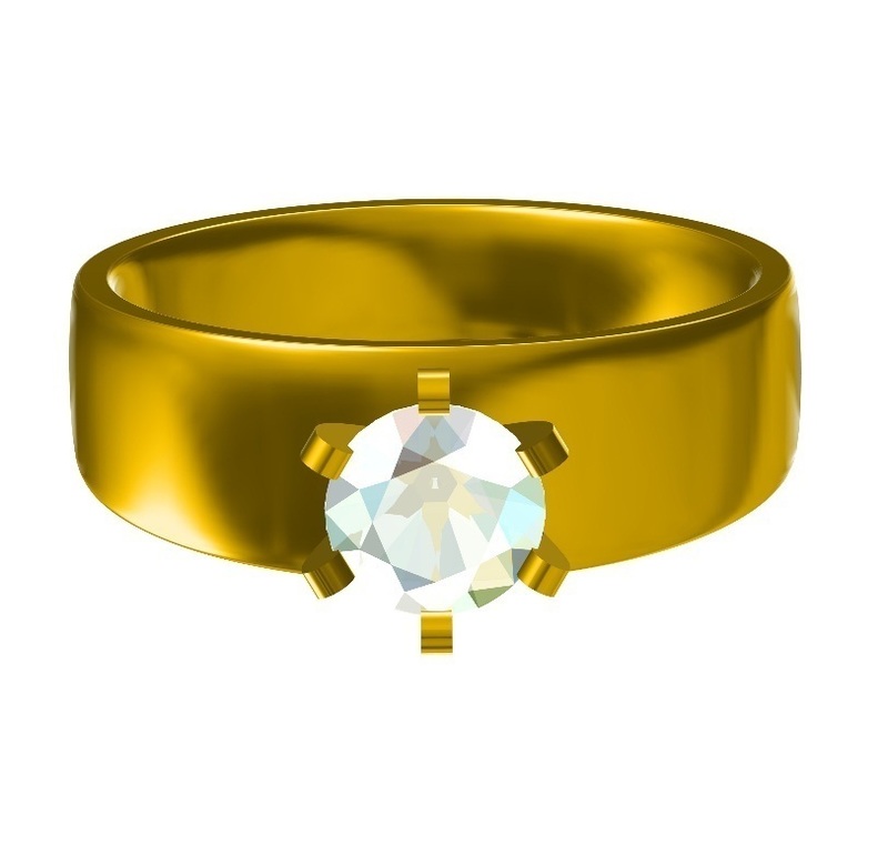 Jewelry 3D CAD Model For  Womens  Wedding  Ring