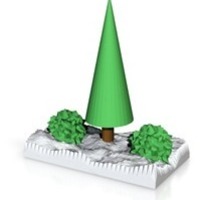 Small xmas tree in snow 3D Printing 14839