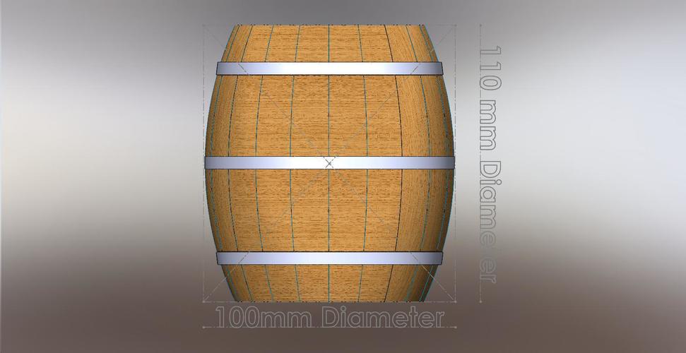 100mm Dia. Barrels 3D Print 148396