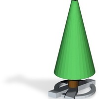 xmas tree with x base and star - Thumbnail 1