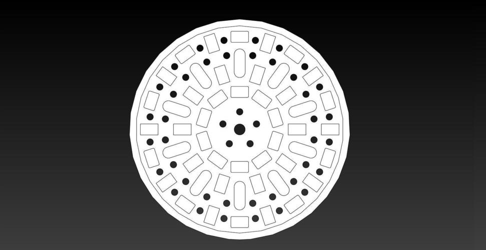 100mm ManHole Cover Coins 3D Print 148447