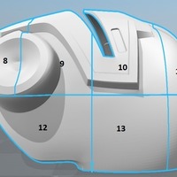 Blood Dragon Helmet Mass Effect 2 (With Back Access) - Thumbnail 6