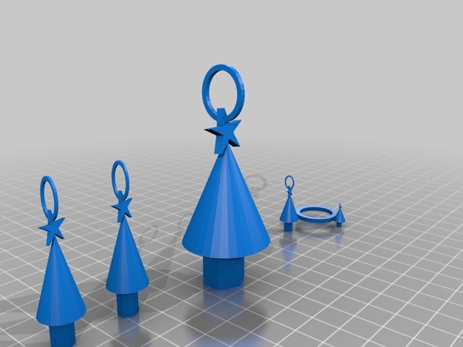 xmas tree jewelry set 2 3D Print 14848