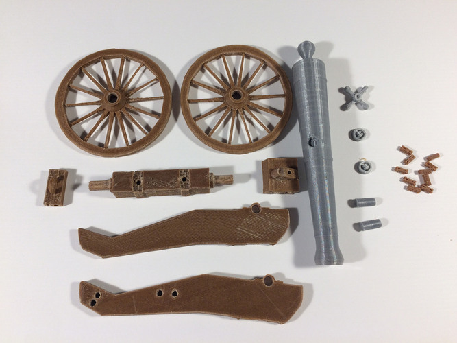 Civil War Field Cannon Model Kit 3D Print 148482