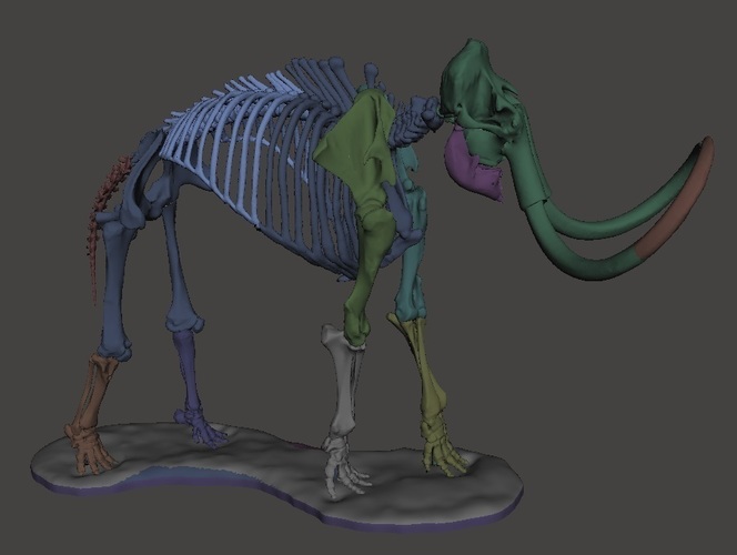 Woolly Mammoth Skeleton 3D Print 148509